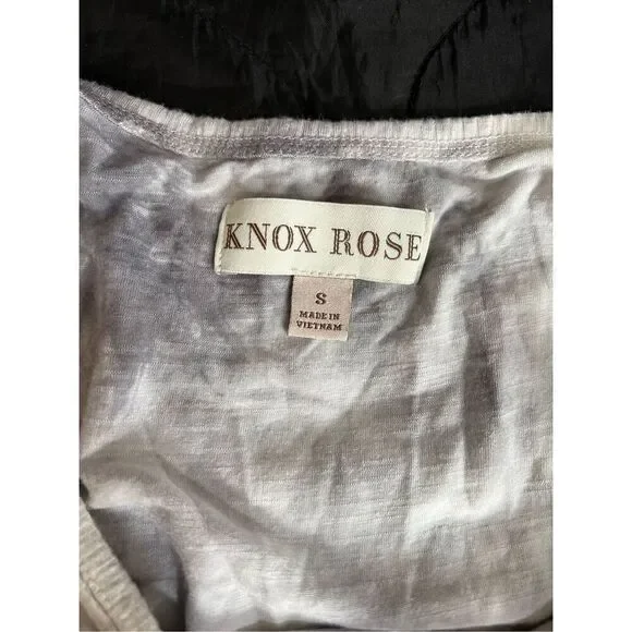 Knox Rose Tank Top Womens Small Grey Tie Dye Long Line Soft Relaxed Casual - Picture 3 of 8